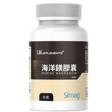 UrSupplements 海洋鎂膠囊 400mg 微量元素 非素食, 1個, 60顆