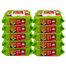 홈인더스트리 물걸레청소포 고급형 대형 25매, 10개