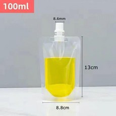 透明吸嘴袋 380ml 12x18cm, 1個, 加厚透明100ml-0.86口徑,500個-配罐裝工具