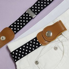 버클없는 스판벨트 어린이용 허리띠 땡땡이79m3+1cip