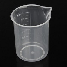 다기능 플라스틱 눈금 계량컵 실험실 비커 요리 및 테스트용 투명 폴리프로필렌, 05 50ml