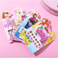 디즈니 프린세스 귀걸이 스티커 이어링 붙이는 귀걸이 겨울왕국 소피아, 1개