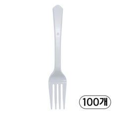 생활엔 데일리핏 일회용 포크 16cm_화이트_개별포장, 1개, 100개