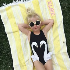 베이비소이 여아 원피스 수영복 래쉬가드