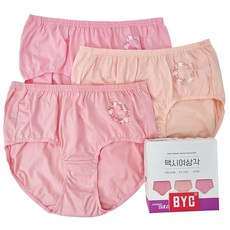 BYC 순면 100% 빅사이즈 여성 부인용 면스판 맥시 퀸즈 팬티