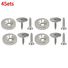 캐비닛 도어 클로저 원형 나사 부품 래치 금속 하드웨어 캐치 가구, 4 Sets