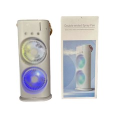 雙頭噴霧風扇 桌面冷風機 冰霧加濕小風扇, 直插款-無搖頭無遙控