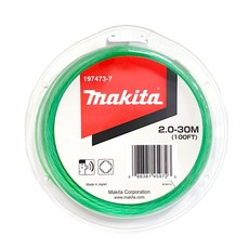 牧田 makita 197473-7 靜音花型尼龍繩 綠色 直徑2.0mm 長度30M 割草繩, 1個, 197473-7/個-附發票