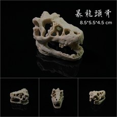 野境 小型化石造景躲避曬台 爬蟲造景 爬蟲躲避 蜘蛛 守宮 陸龜 蛇 蠍子 兩棲, 1個, 暴龍款