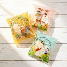부활절 계란 포장 2구 접착용 비닐 (90매) 세트 꾸미기, 1세트, 2구 접착용 비닐 3종 (총 90매)