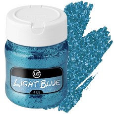 2 글리터 벌크 세트 공예 레진 및 스크랩북용 파인 3팩 - 118.3ml(4온스) EA 쉐이커 병 발렌타인 장식 텀블러에 적합, Light Blue