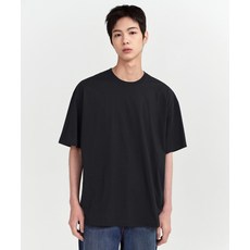 매장정품 무신사스탠다드 MUSINSA STANDARD [쿨탠다드] 오버사이즈 크루 넥 티셔츠 [블랙] MM6Z11-BK 544393