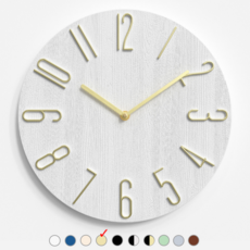 무타공 고정핀 증정 북유럽 예쁜 인테리어 무소음 벽시계, 3.실버골드