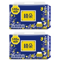 綺朵 抽取式衛生紙 140抽/包 28包, 2套, 28個裝