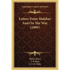 (영문도서) Letters From Malabar And On The Way (1909) Paperback, Kessinger Publishing, English, 9781165424870