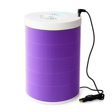 Clair Beauty DIY空氣清淨機濾芯風機組 加大風扇超靜音 H12複合濾網 除甲醛霧霾 紫色濾芯 附黑色內桶 適用4-16坪, 1個, 紫色抗菌濾芯+風機組
