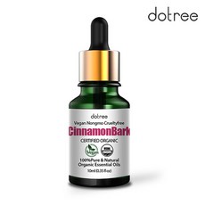 도트리 100% 유기농 시나몬박 비건 아로마 에센셜 오일 원액 번들구성, 2개, 10ml
