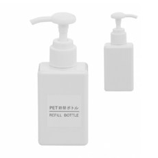 DN 욕실 리필공병 화장실 디스펜서 통 펌프용기 사각 300ml 화이트, 1개