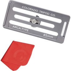 아이폰촬영장비 슬링핸들 짐벌 콜로라도 삼각대 아르카 플레이트 40mm 범용 스위스 볼 헤드용 퀵 릴리즈 플레이트(손으로 조절 가능 스테인리스 나사 탈착식 리어 스토퍼 포함) 블, 85mm, Gunmetal, 1개