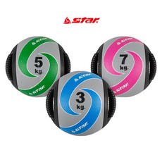 스타 듀얼핸들 메디슨볼 5kg ER160 메디신볼 복근운동, 1개