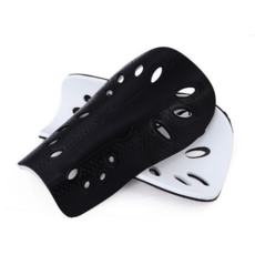 輕量透氣足球護脛：人體工學設計，高強度防護，舒適乾爽，時尚有型, 1套, 黑色