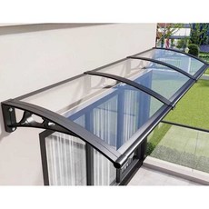 빗물받이 캐노피 투명 빗물막이 투명판넬 창문, 80x160cm 패널2장 부속품