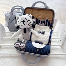 寶寶純棉獅子紳士春秋衣服套裝 嬰兒禮盒 彌月週歲禮