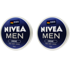 NIVEA MEN 妮維雅男士全效潤膚霜75ml 德國製造, 2個, 75ml