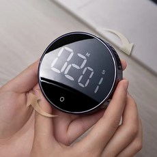 BOSAI LED 다이얼 원형 파워세이브 타이머+배터리, 1개