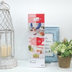 [1+1 무료배송] IKEA 지퍼백 2.5l + 1.2l ISTAD 레드 핑크 신선 안전 유명 이케아 깔끔정리, 1개, 50개입, 중(M)