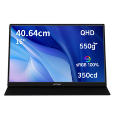 빅트랙 QHD IPS 휴대용 모니터, 40.64cm, 160PM01