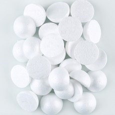 교재 반원백구 50mm / 만들기재료 DIY 공예용 크리스마스만들기, 1세트, 화이트