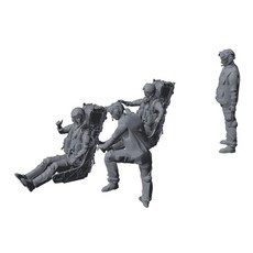 (Modelink Japan) 172 F-14D 3D M72040 모델링 일본 파일럿 및 덱 크루 피규어