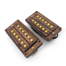 6스트링 험버커 기타 픽업 세트 메이플 로즈우드 우드 커버 더블 코일 일렉트릭 교체용 ST SG 호환, 02 Cover Rosewood