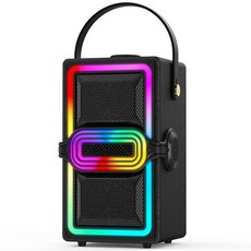 TAMPROAD 블루투스 스피커 120W 피크 파워 무선 붐박스 딥 베이스 휴대용 라우드 스테레오 사운드 서브우퍼 파티 야외 캠핑용 LED 조명 쇼 포함 (블랙) 그외 각종 5, 블랙