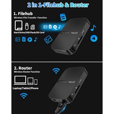 NEWQ 파일허브 카드 AC750 IPHONE에서 휴대용 사진 무선 SD 여행 액세스 드라이브 USB 미니 하드 범위 확장기 백업할 WIFI 여행용 라우터 있는 파일을 리더 외장