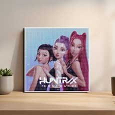 케이팝 데몬헌터스 다이아몬드 페인팅 DIY 보석 모자이크 공예 놀이 키트 학습용 큐빅, 1개, 6