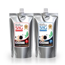 SnG 모링가 5분 스피드 트리트먼트 오징어먹물염색 칼라크림 새치커버염색약 500g, 자연갈색(03), 1세트