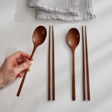 JAJU 25N 옻칠 어른 수저 2조 947737