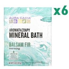 아우라카시아 미네랄 배스 워밍 발삼 전나무, 79.9g, 6개