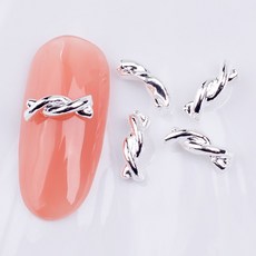 트위메탈 3개입 네일파츠 9.5x3.5mm 젤네일아트재료, 트위메탈네일파츠/ 3개입, 골드 9.5x3.5mm (1194)