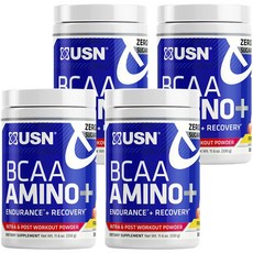 Usn BCAA AMINO+無糖乳清蛋白粉 水果潘趣酒風味, 4個, 330克