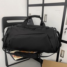 T.GURU 旅行大師 健身運動手提行李包 大容量單肩斜挎包, 黑色