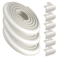 living choice 雙色防撞邊條 3入+L型防撞角 6入組, 白色