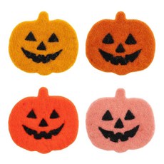 Karma 할로윈 홀리데이 펠트 라운드 컵받침 4개 세트 - 음료용 울 컵받침 방수 - 파티를 위한 훌륭한 선물 잭 오 랜턴, Karma, 할로윈 홀리데이 펠트 라운드 컵받침 4개