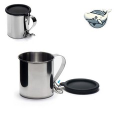 스타일리시 스테인리스 컵 뚜껑형 커피 텀블러 등산용품 등산컵 스텐 뚜껑컵 등산용컵, 없음