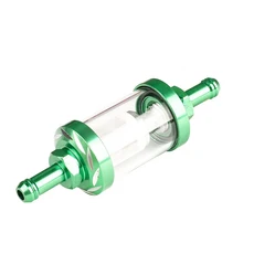 유니버설 모터사이클 8mm CNC 알루미늄 합금 유리 가스 연료 가솔린 오일 필터 (가와사키 KTM 야마하 혼다, 04 green