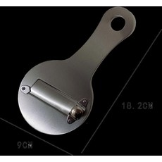 트러플 강판 슬라이서 나무 특수 대패 채칼 손잡이, 없음, 9.2cm, 스테인리스 스틸 모델 B 평평한입