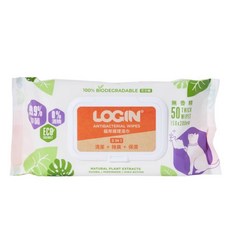 LOGIN 寵物護理濕紙巾 3合1 抗菌 0酒精 100%生物可分解, 1個, LOGIN除臭抑菌護理濕巾 貓用