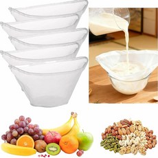 5PCS 염색용 치즈 천 봉투 그릇 모양의 재사용 나일론 필터 미세 메쉬 다 식품 견과류 우유 주스 두유 만두 속 소형, Large